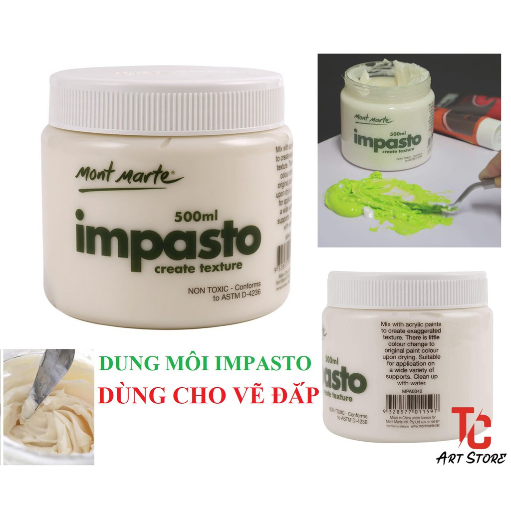 Dung môi IMPASTO - Dùng cho VẼ ĐẮP CREATE TEXTURE MONT MARTE 500ML