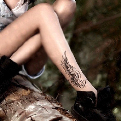 HÌNH XĂM DÁN TATOO NỮ CÁNH THIÊN THẦN KÍCH THƯỚC 15 x 21 CM