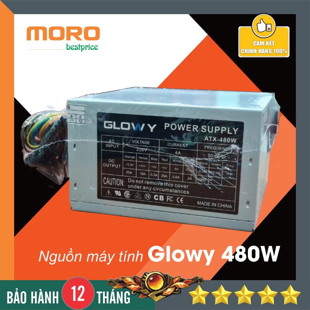 Nguồn máy tính Moro 550W - Nguồn Glowy 480W