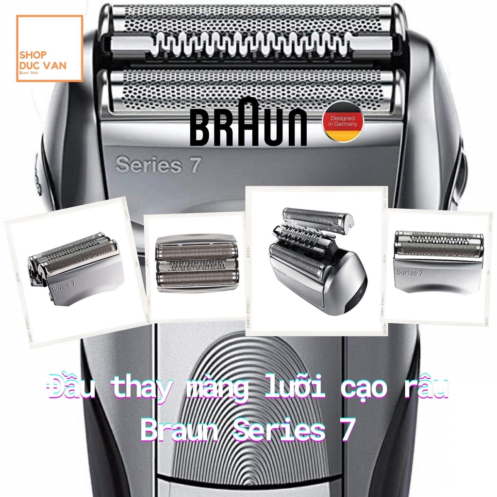 Đầu Thay Màng Lưỡi Máy Cạo Râu Braun Series 7 790cc  799cc 797cc 760cc 740s 720s 7865cc 7850cc 7880cc