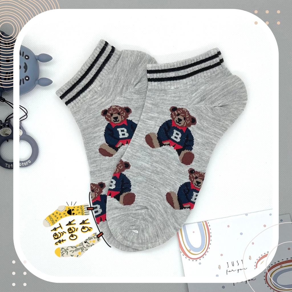 VỚ TẤT CỔ NGẮN GẤU MẶC ÁO B PHONG CÁCH HÀN QUỐC