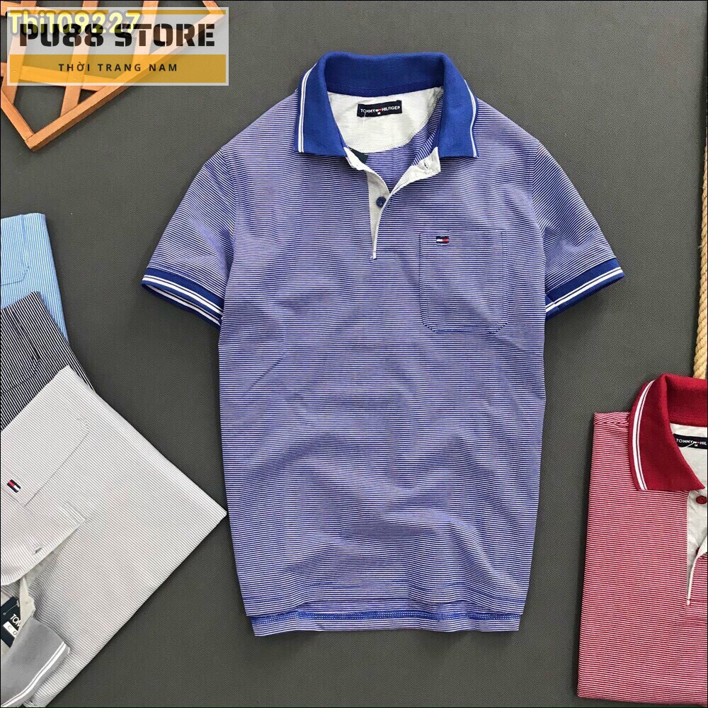 [Mã SRBACK010912 hoàn 20K xu đơn 50K] Áo Polo Nam PL05AH Áo Phông Nam Có Cổ, Sọc Ngang Cotton Cao Cấp Có Túi Thanh Lịch | BigBuy360 - bigbuy360.vn