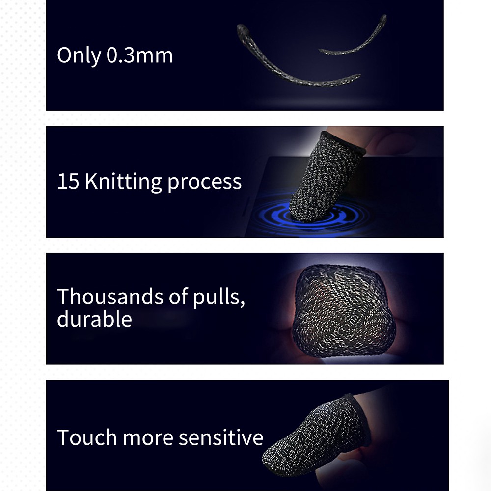 2 cái bọc ngón tay chống đổ mồ hôi bám vân tay chơi game điện thoại | BigBuy360 - bigbuy360.vn