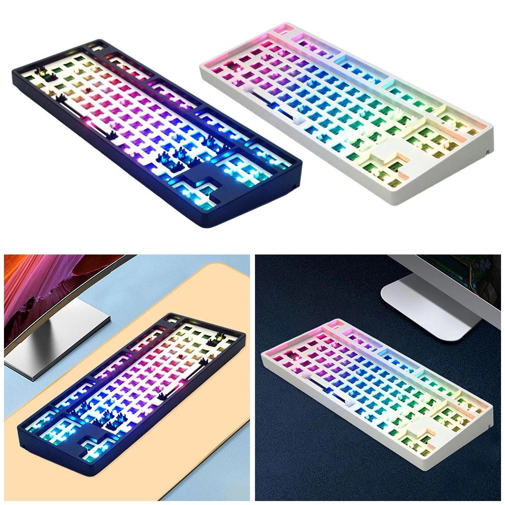 87 Phím Bàn phím cơ RGB Chế độ ba cho thể thao điện tử Bàn phím nóng có thể lập trình