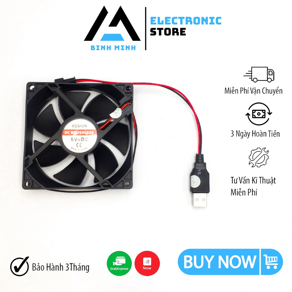 Quạt Tản Nhiệt USB 5V Có Điều Tốc⭐Làm Mát Modem Wifi Tivi Box Điện Thoại
