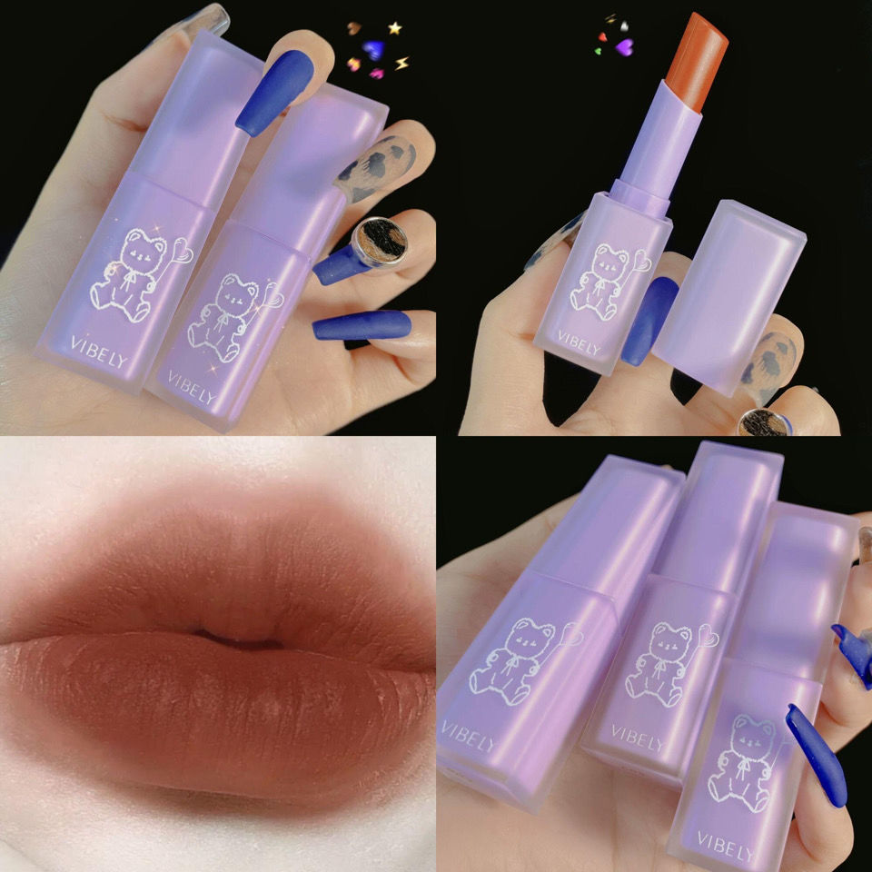 [Hàng mới về] Son Kem Vibely Tông Nhung Lì Chống Nước Xinh Xắn Lâu Trôi Hợp Thời Trang