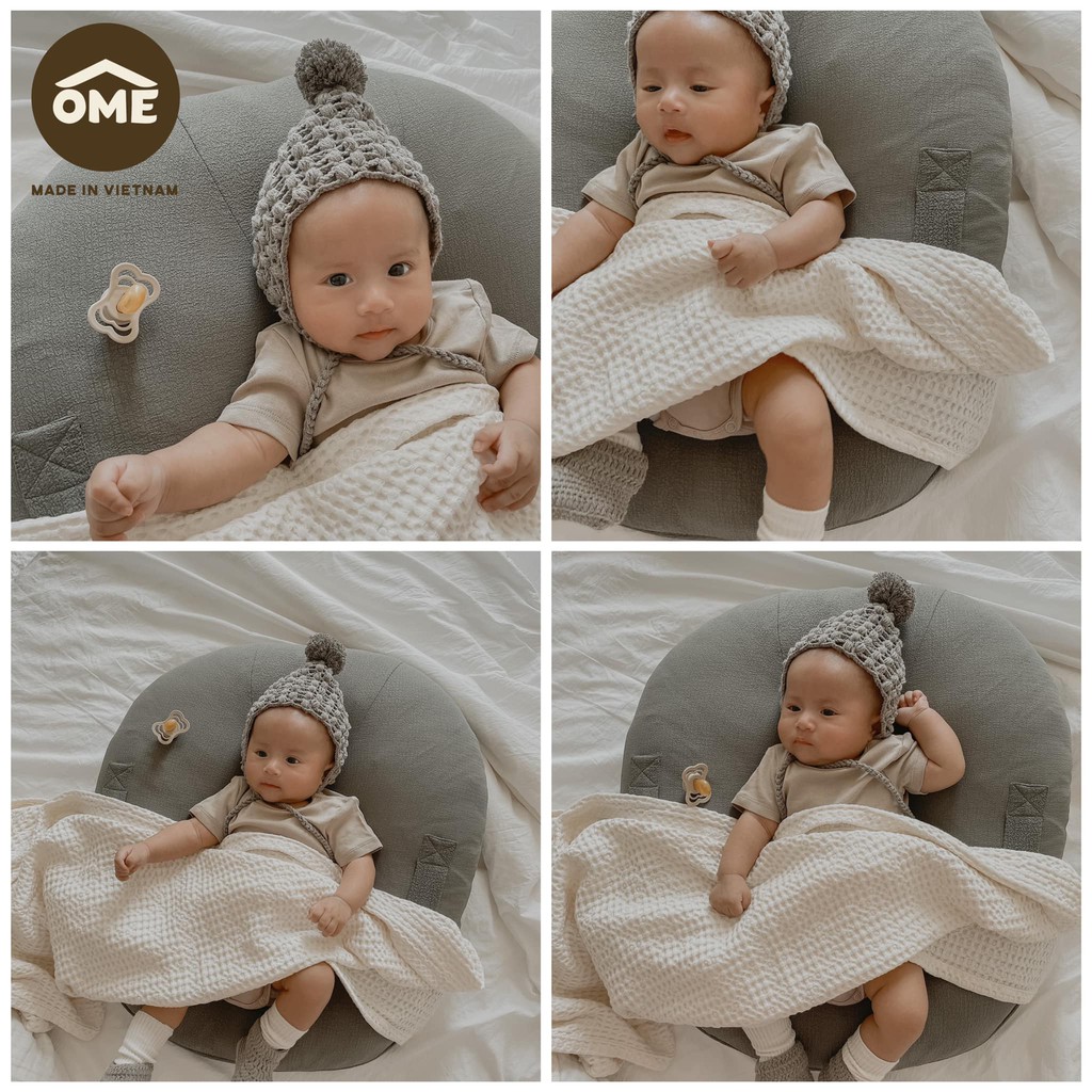 [TẶNG GỐI LÓT ĐẦU] Gối chống trào ngược kèm chặn vỏ đỗ OME [sishibaby]