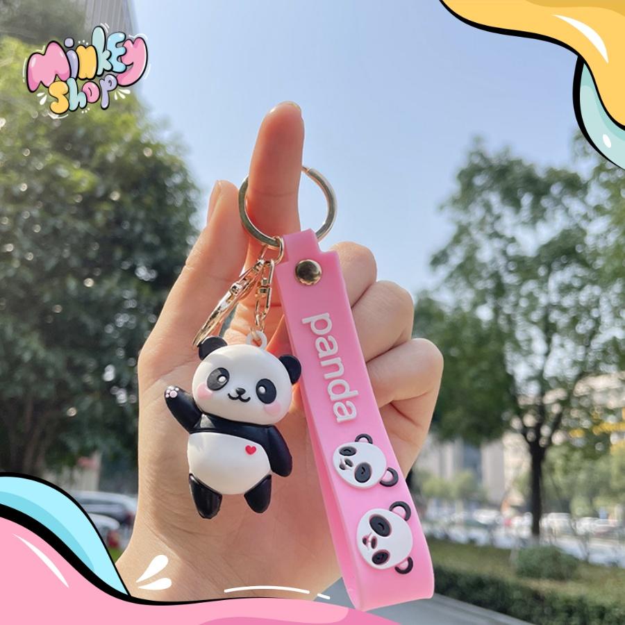 Móc Khoá Gấu trúc Panda Đáng Yêu Dễ Thương Nhiều Mẫu Phụ Kiện Túi Xách, Balo, Cặp Xách, Ô tô, Xe máy Cute 02MKG -Minkey