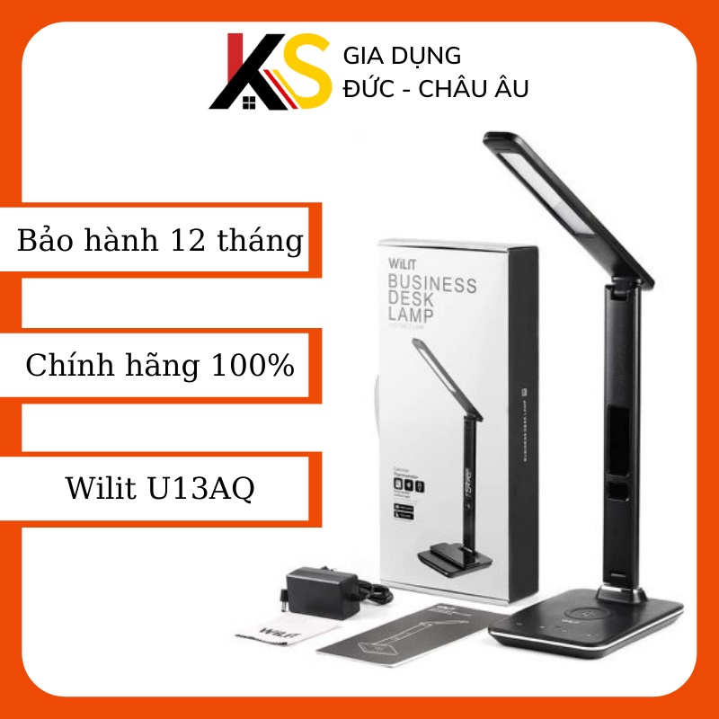 Đèn học chống cận Wilit U13AQ thế hệ mới đa năng 5 chế độ ánh sáng tích hợp sạc không dây cho smartphone nhập Đức