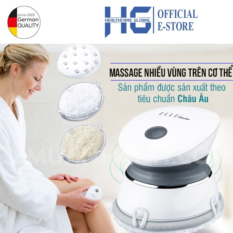 Máy massage mini Spa Beurer MGE 20 | Chức năng tẩy da chết, massage nhiều vùng trên cơ thể - Bảo hành chính hãng 2 năm