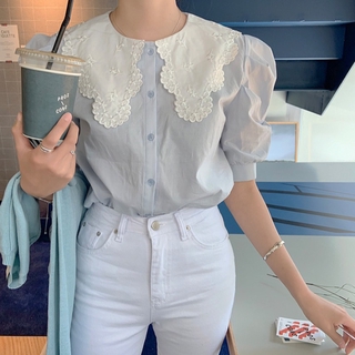 Áo sơ mi nữ tay phồng thời trang phong cách Hàn Quốc 