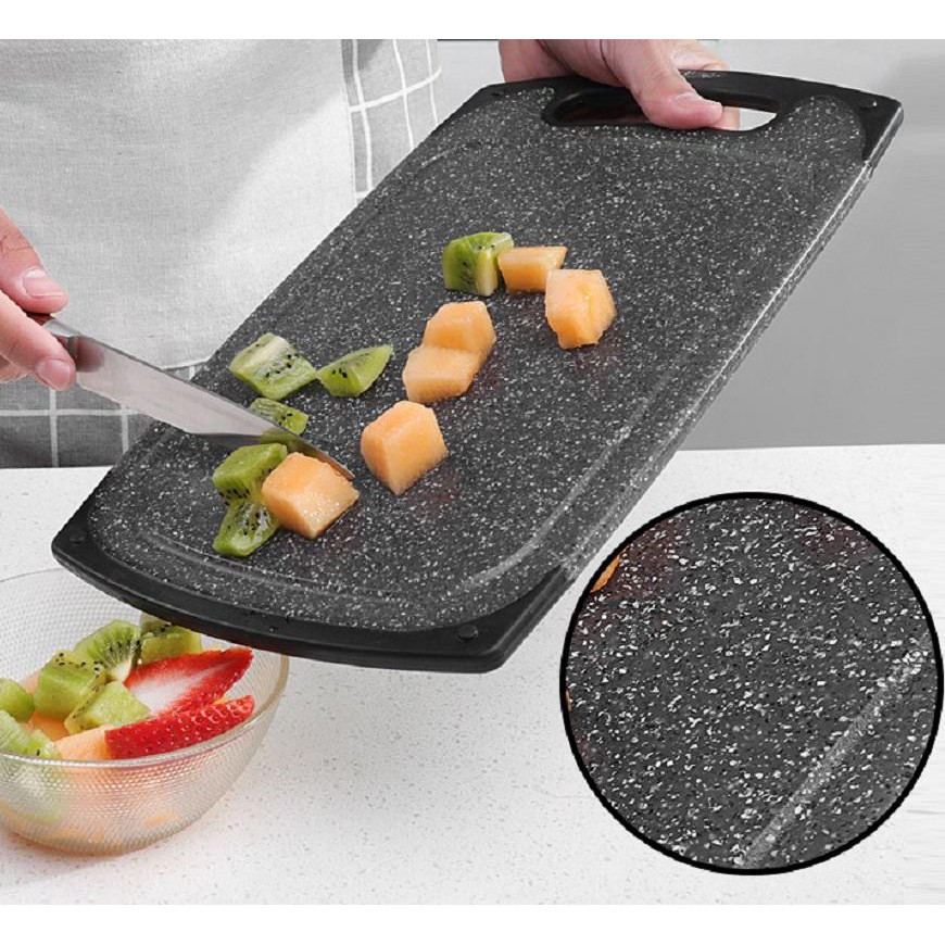 Thớt nhựa giả đá 36x28cm - nhựa không chứa BPA có độ cứng, bền, chống vi khuẩn