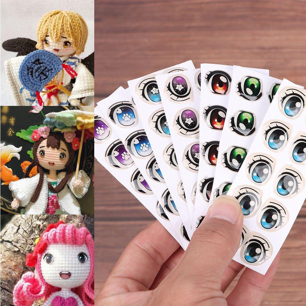 RAINBOW Bộ 5 Cặp Miếng Dán Mắt Hoạt Hình 15mm