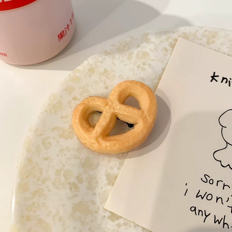 Kẹp Tóc Bánh Qui Siêu Cute Phô Mai Que Hot Trend Hàn Quốc