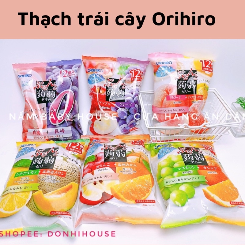 Thạch trái cây Orihiro Nhật Bản cho bé ăn dặm date mới nhất
