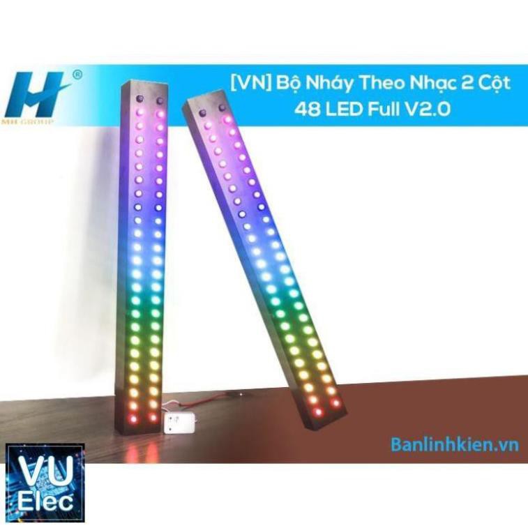 Combo Bộ Nháy Theo Nhạc 2 CỘT 100 LED Full V2021