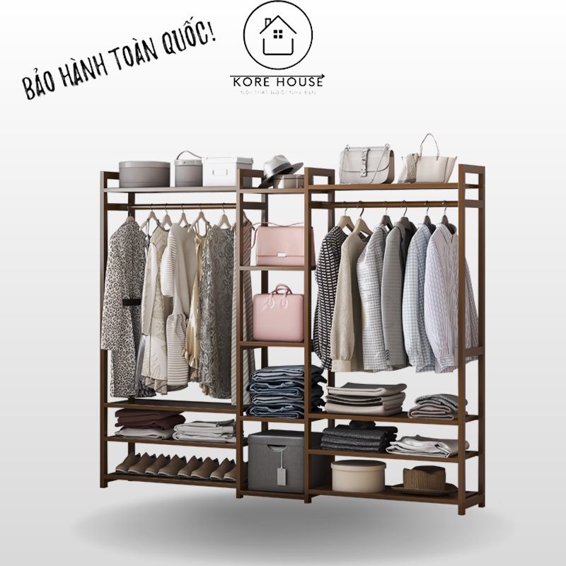 Tủ treo quần áo bằng tre tháo lắp đơn giản, chống mối mọt nhập khẩu - Kore House
