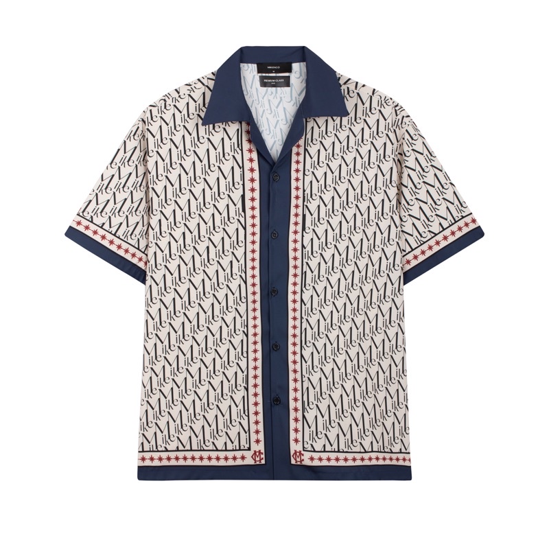 Áo phông Mikenco Monogram Line Blue Shirt