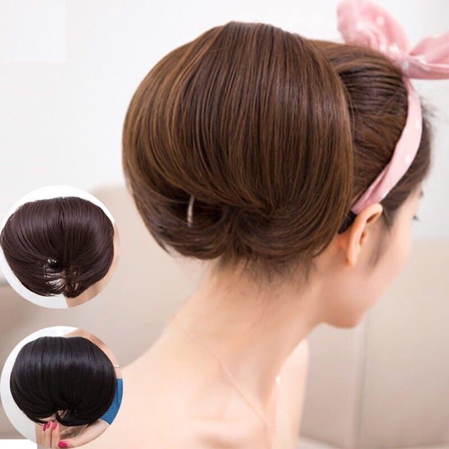 Tóc giả búi cụp kiểu tiểu thư
