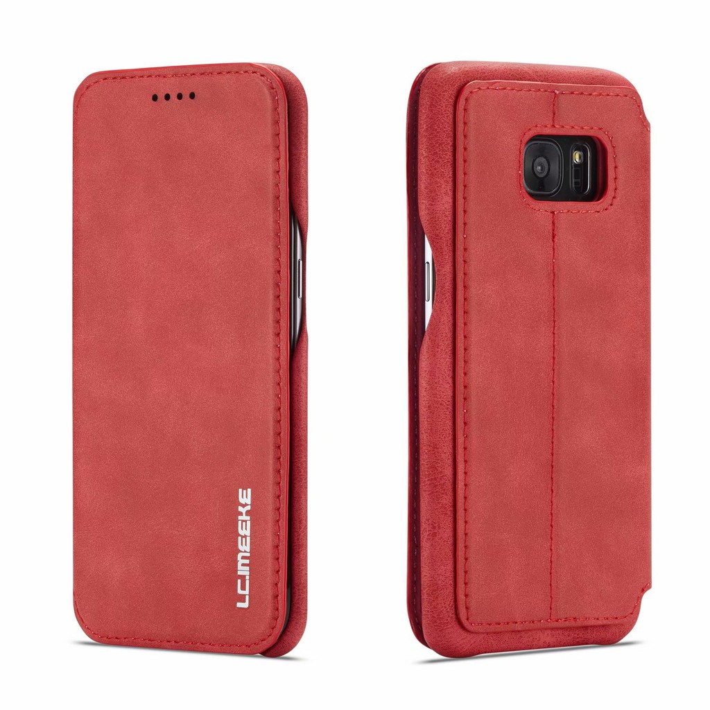 Bao da điện thoại nắp gập thiết kế đơn giản cho Samsung Galaxy S7 Edge | BigBuy360 - bigbuy360.vn