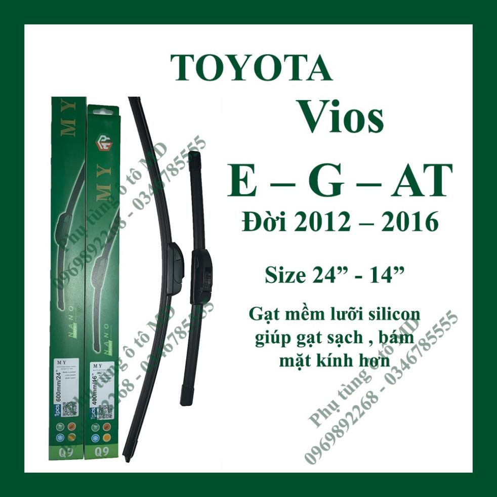 Bộ 2 Gạt mưa Toyota Vios các đời và Gạt mưa các dòng xe khác của Toyota: Yaris, Altis, Camry .