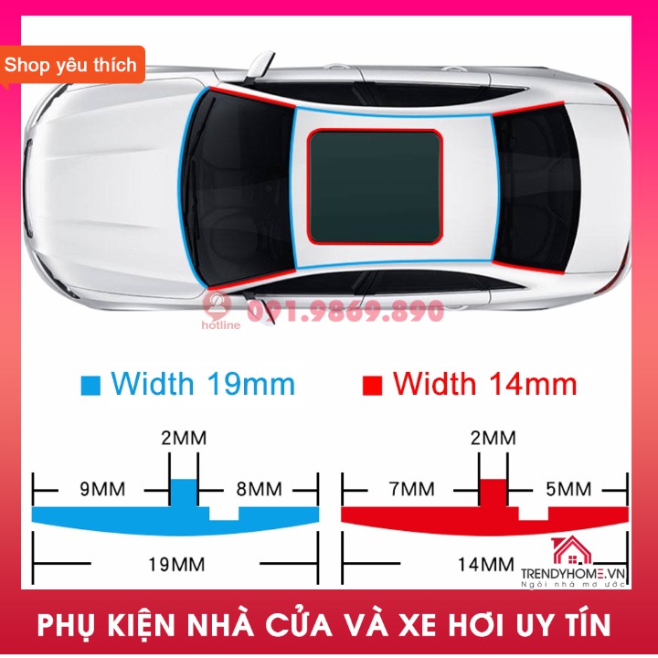 1 mét gioăng cao su phục hồi chân kính lái phía trước bên ngoài chữ Y dùng cho cửa nóc, cửa tam giác