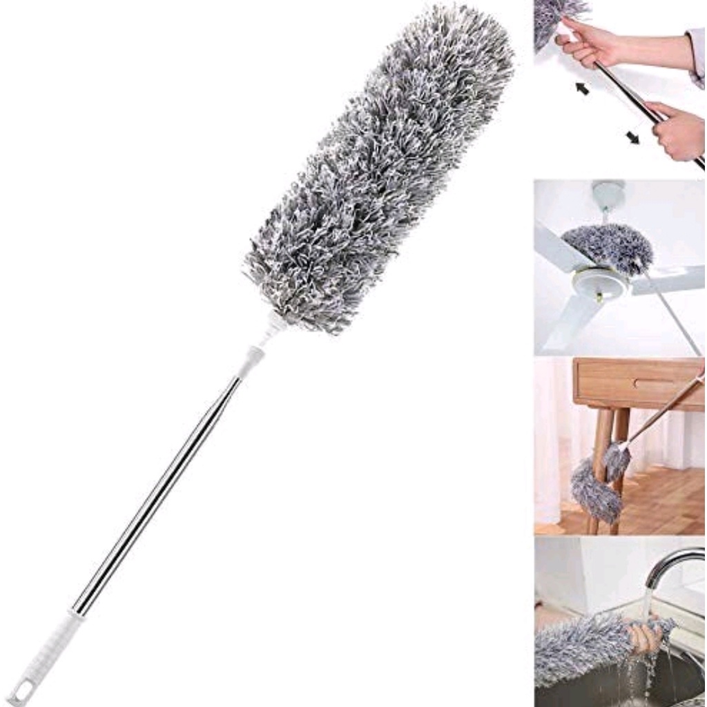 Chổi kéo dài 2m5 Quét Trần Lau Bụi Đa Năng có cán điều chỉnh độ dài và xoay 360 độ gấp nhiều góc độ