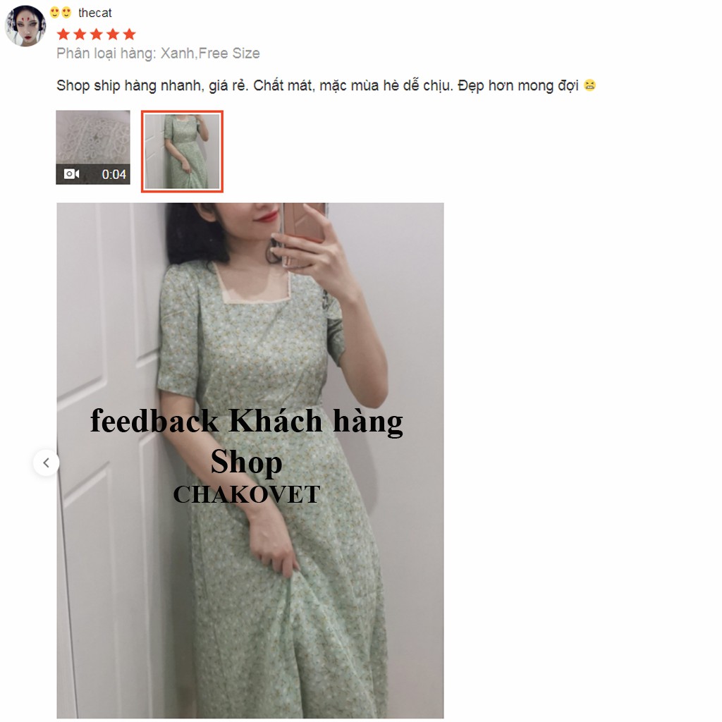 Đầm dự tiệc hoa nhí cổ ren kèm chun, kiểu váy hoa vintage Nàng Thơ loại đẹp dày dặn dáng dài, đầm hoa ulzzang -ckv123 | BigBuy360 - bigbuy360.vn