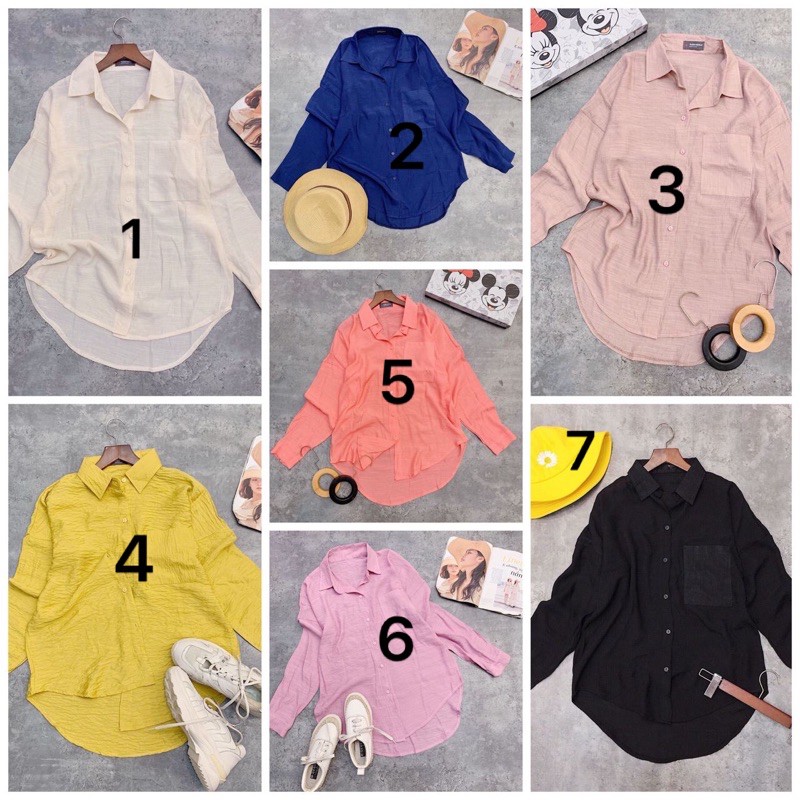 [Hàng Cao Cấp] Áo sơ mi nữ chất đũi form rộng full màu qc mặc đi học đi chơi đều được | BigBuy360 - bigbuy360.vn