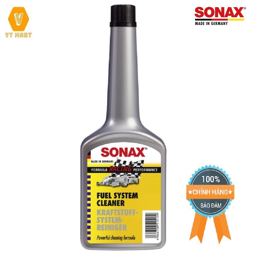 Phụ Gia Làm Sạch Hệ Thống Xăng SONAX Fuel System Cleaner 515100 .Làm sạch cặn do đốt không hết, tiết kiệm nhiên liệu .