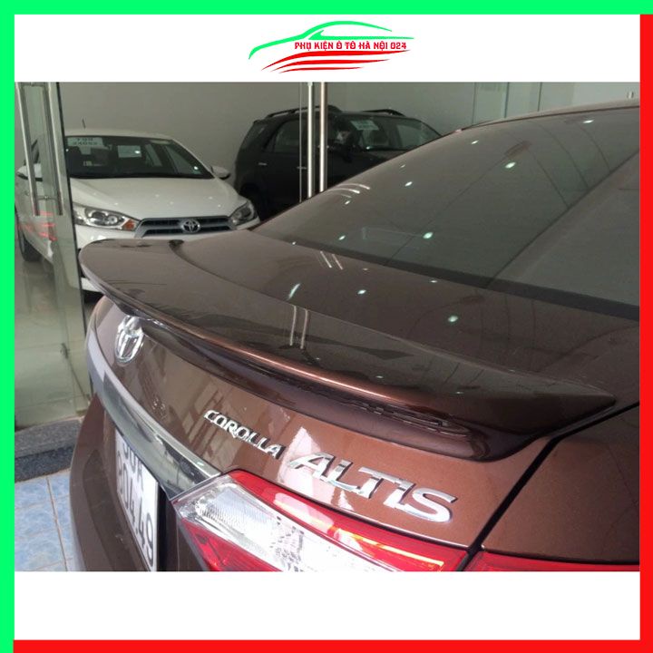 Đuôi gió sau xe liền cốp Altis 2014-2021 hàng mộc chưa sơn