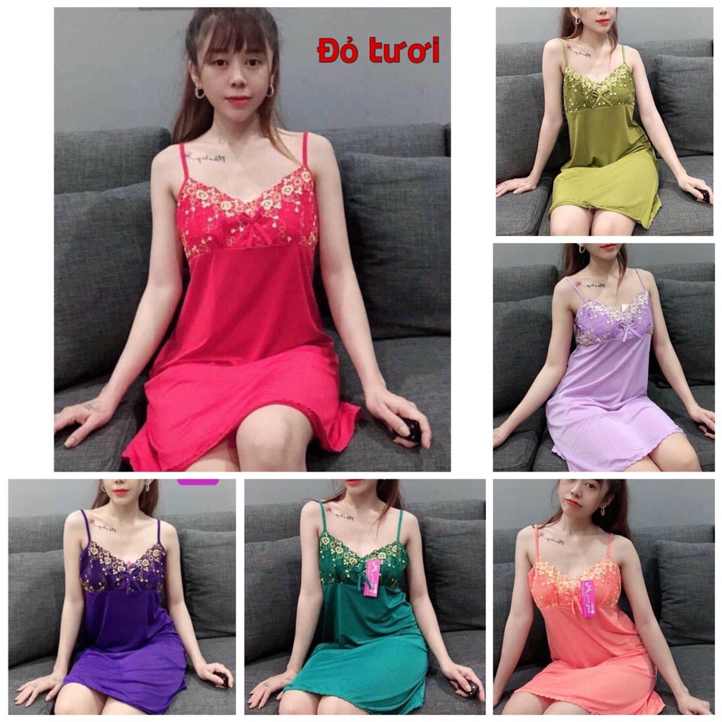 Đầm ngủ thun lạnh mátĐầm dây