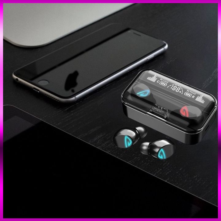 Tai nghe bluetooth S10 Pro V5.2 cao cấp, cảm ứng vân tay, Chống nước tiêu chuẩn IPX7 nghe nhạc 10h, kiêm sạc dự phòng