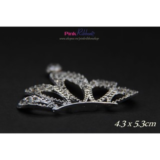 Vương miện đính đá số 5 phụ kiện thời trang, gắn lên phụ kiện tóc, làm phụ kiện nơ bờm kẹp tóc, DIY, handmade