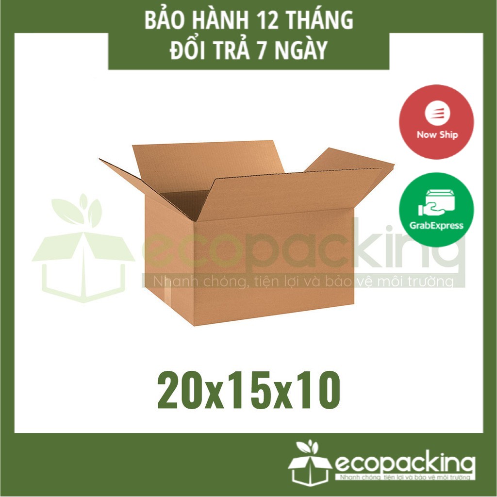 Combo 50 thùng hộp carton 20x15x10 cm để đóng gói giao hàng