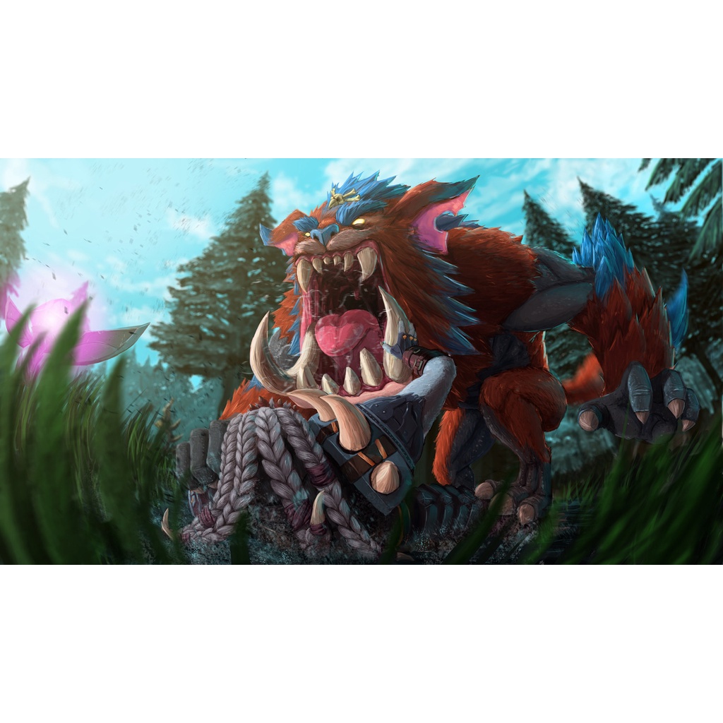 Poster A3, A4, A5 dán tường League of Legends, decal trang trí có keo GNAR - Mẫu 2, nhận in theo yêu cầu