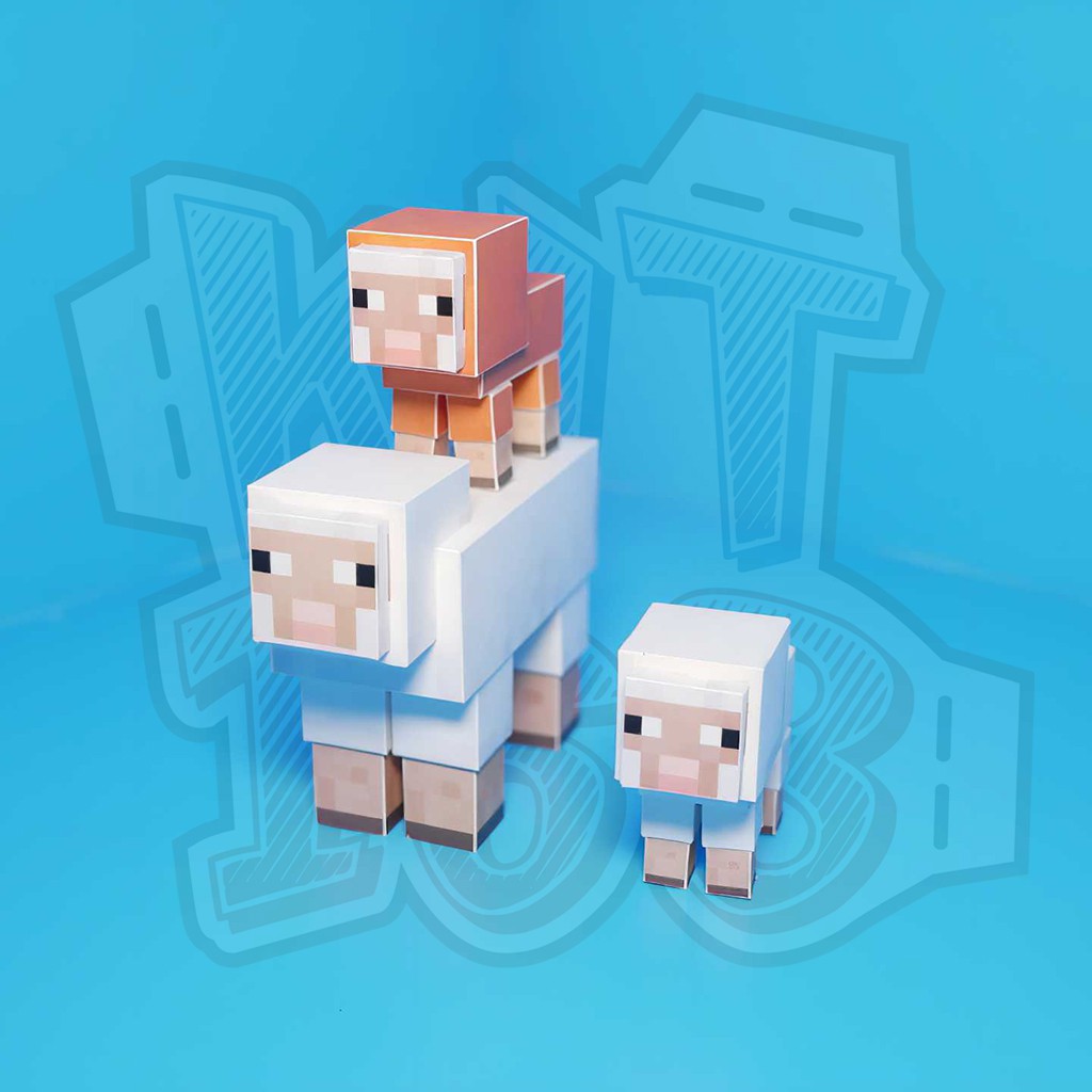 Mô hình giấy Baby sheep – Minecraft