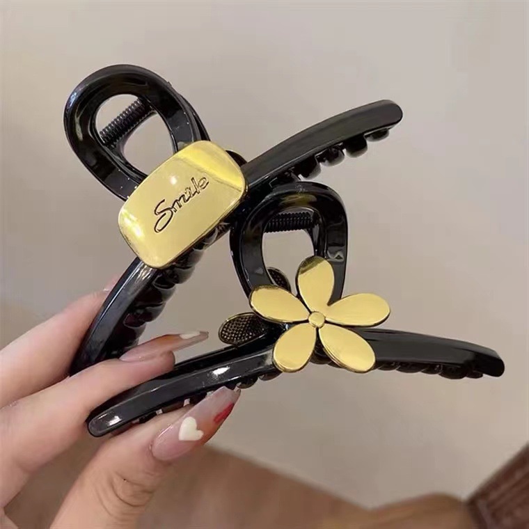 Kẹp Tóc Màu Đen Phong Cách Retro 2022 Chất Lượng Cao