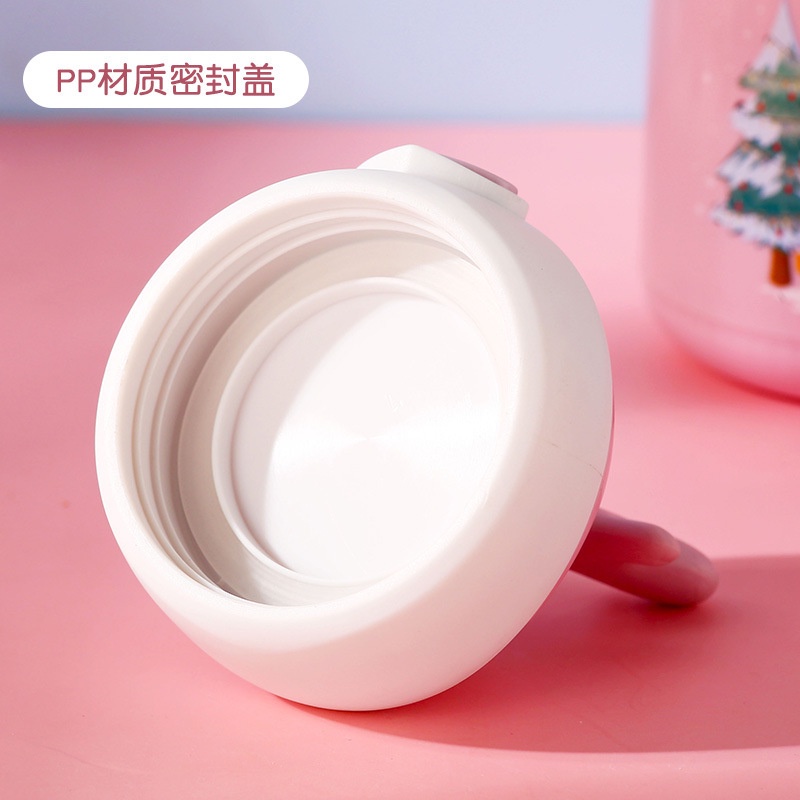 Bình Nước Thủy Tinh 400ml Hình Sừng Hươu Đơn Giản Cho Nữ Ốp