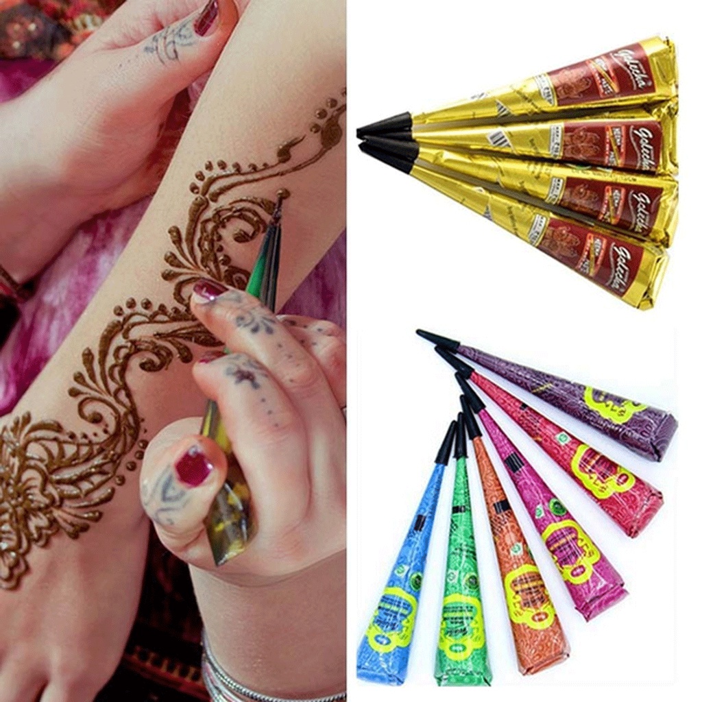 Kem xăm Henna - Kem Xăm Tạm thời,  Khuân Xăm Tạm Thời Tattoo, Khuân Xăm Hình Bông Hoa, Cánh Chim Nghệ Thuật, Kem Xăm Hen