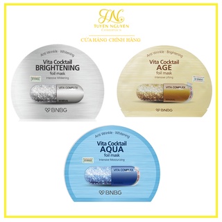 Combo mix 3 mặt nạ thiếc BNBG Cocktail Foil Mask dưỡng da chuyên sâu 30ml