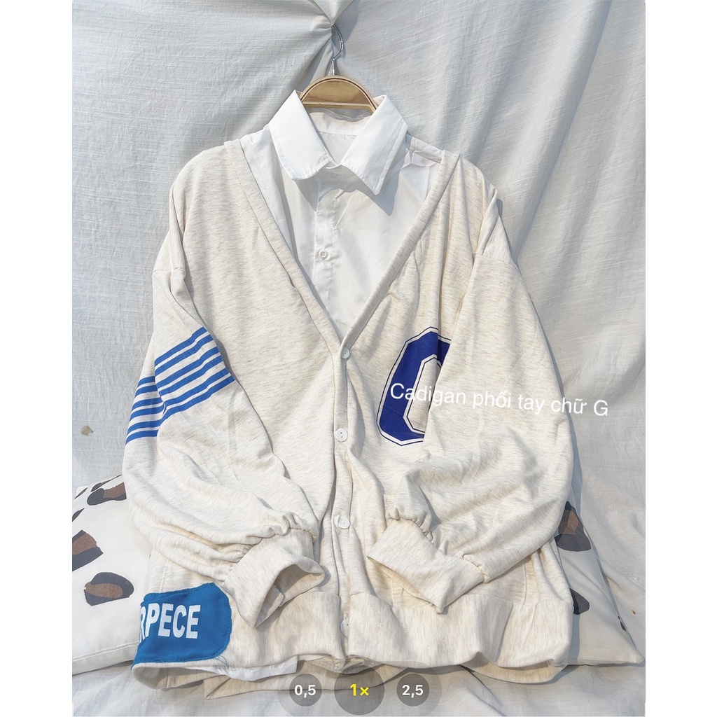 [Freeship]Áo Khoác Cardigan Phối Tay Chữ G , Chất Nỉ Ngoại , Bao Mềm,Mịn Dày Dặn Nha | BigBuy360 - bigbuy360.vn