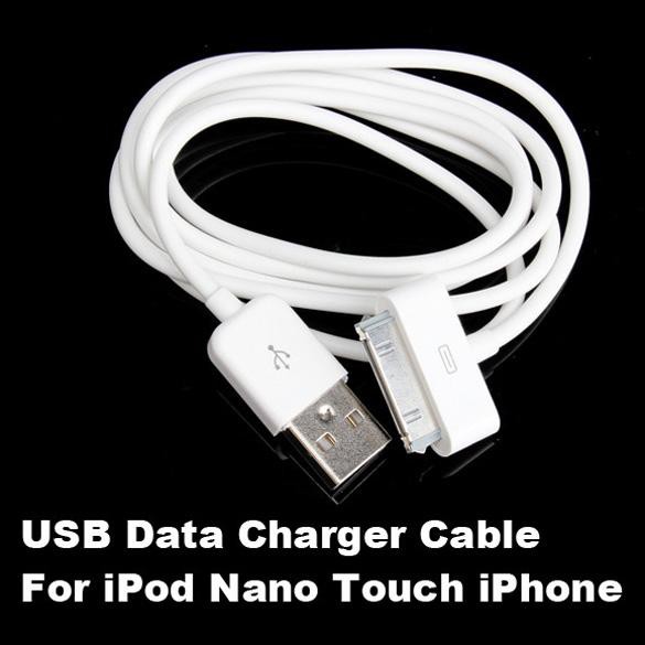 Dây cáp sạc và đồng bộ dữ liệu USB tiện lợi cho IPHONE 4 4S 3G IPHONE IPOD NANO