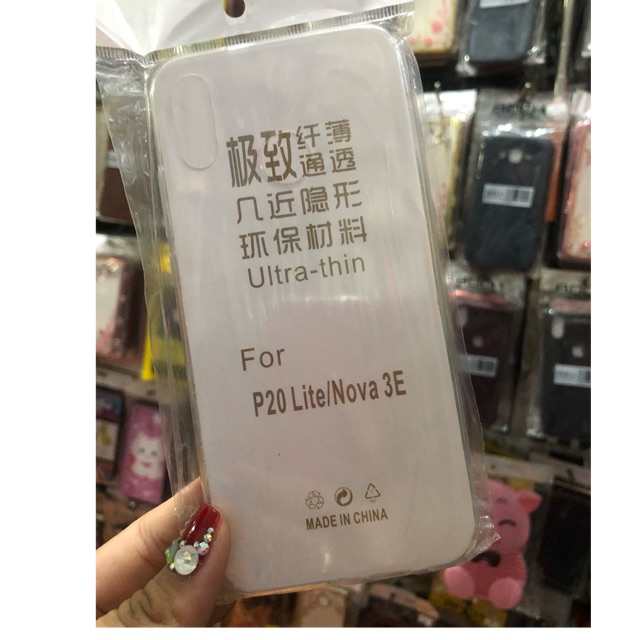Huawei Nova 3E/ P20 Lite ốp lưng silicon trong suốt