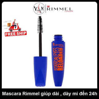 Mascara Rimmel Reloaded có vỉ giúp dày dài mi đến 24h
