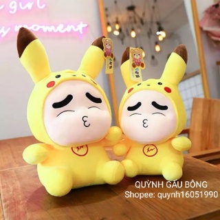 Gấu bông shin cosplay pikachu