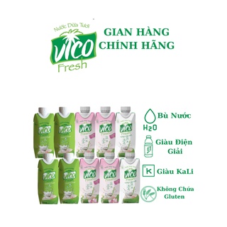 Combo 10 hộp nước dừa tươi vico fresh 330ml -