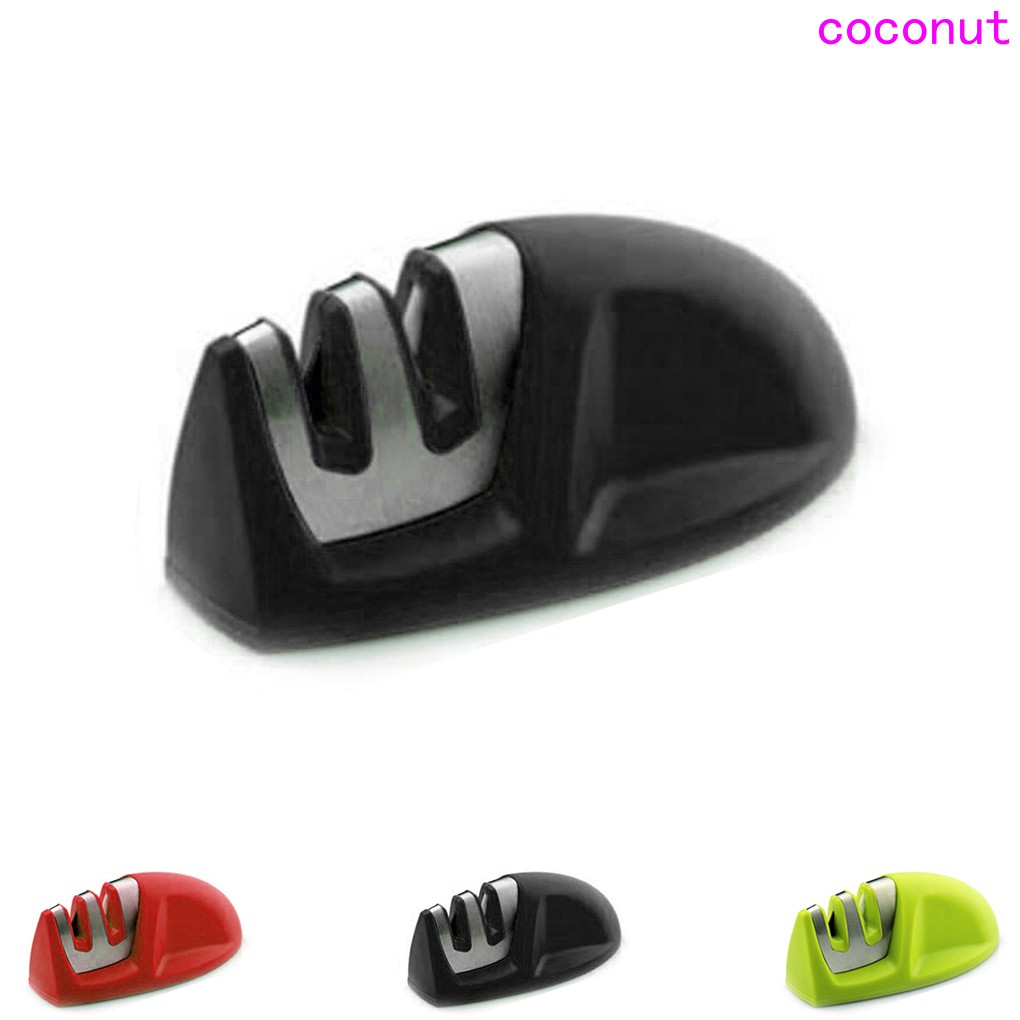 Two Stage(Ceramic+Diamond) Knife Sharpener Sharpening Stone Whetstone Waterstone Kitchen Honing Stone Sharpener