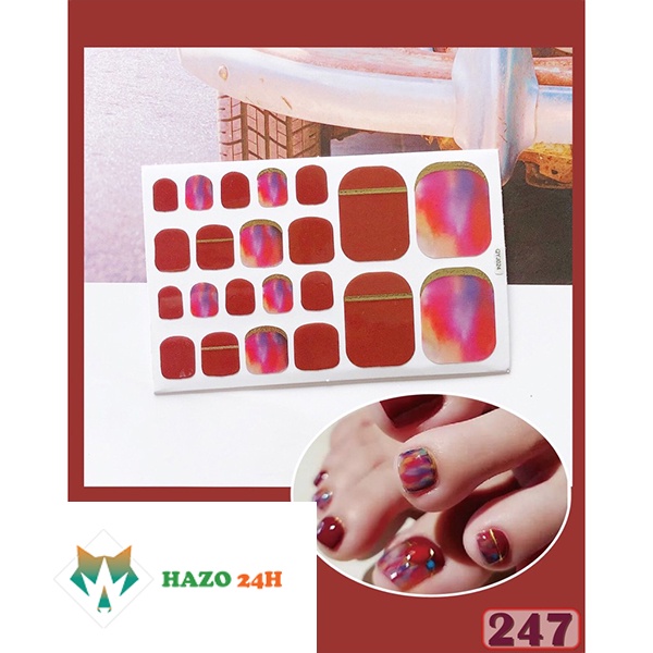 Set Sticker Dán Móng Chân 3D Cực Xinh Cho Các Nàng P247 Qy020-032 Siêu Hot - Hazo