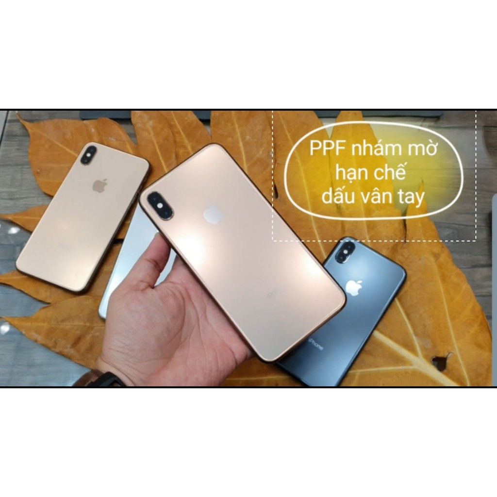 Miếng dán PPF chống vân tay cho iphone 6, 6plus, 7, 7plus, X, Xr, Xsmax, 11, 11pro, 11 promax Newmond tặng giấy lau